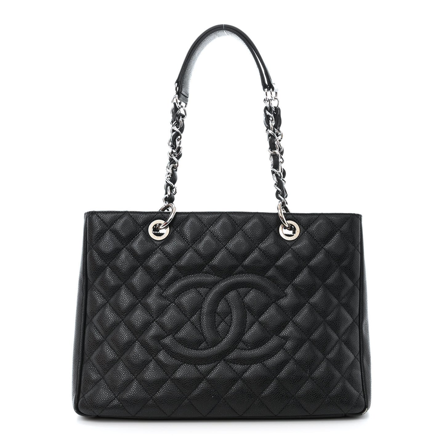 Caviar Quilted Grand Shopping Tote GST Black