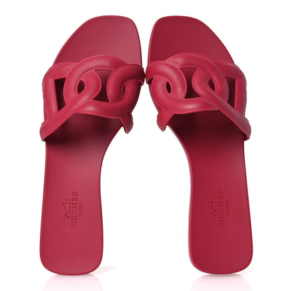 Hermes Rubber Aloha Sandals 35 Rose Baie 2 of 12