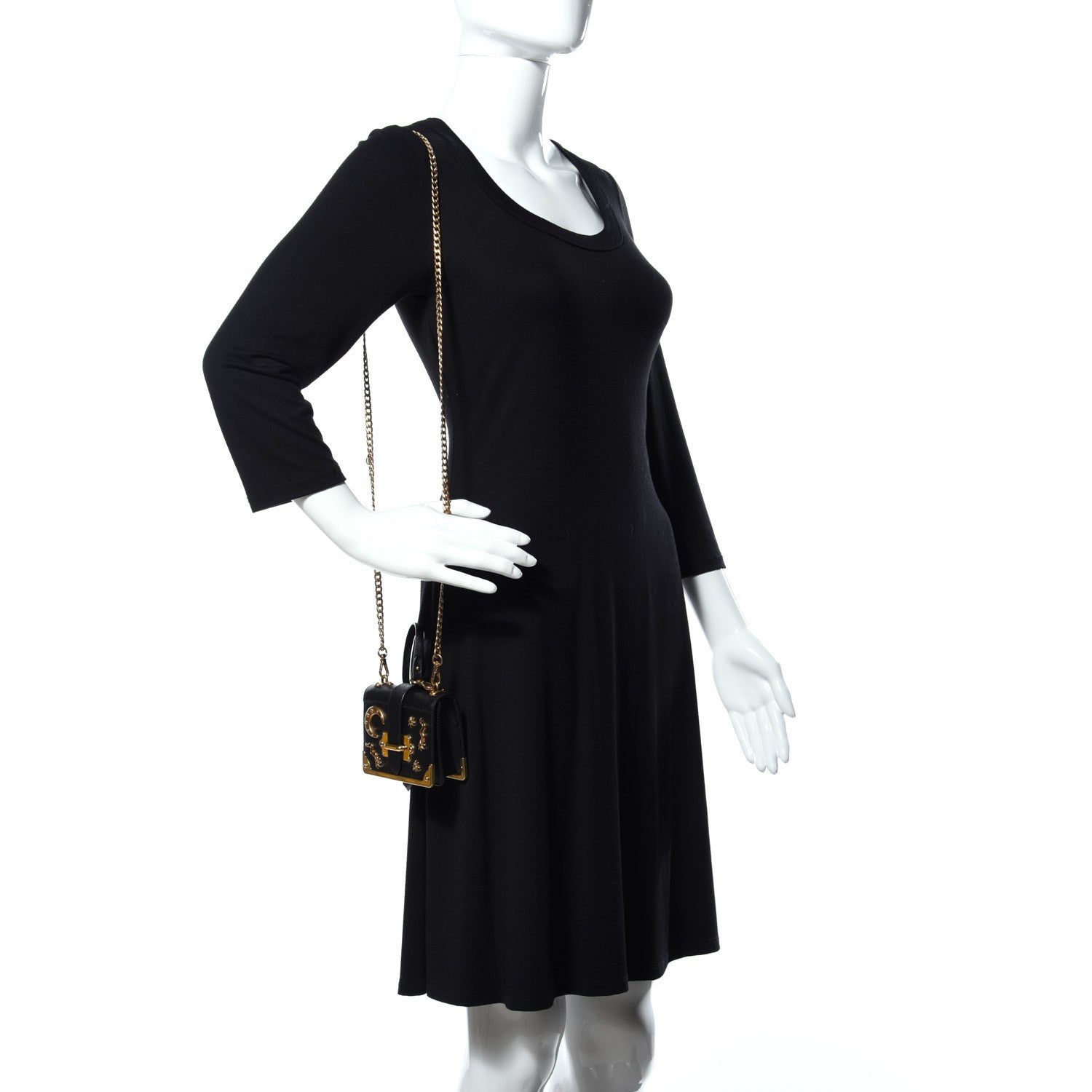 Prada Saffiano Astrology Mini Cahier Bag Black 2 of 10