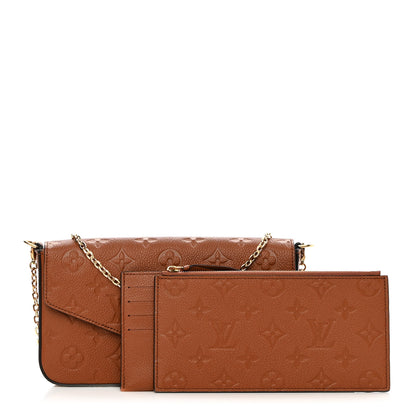Louis Vuitton Empreinte Pochette Felicie Chain Wallet Cognac 1 of 12