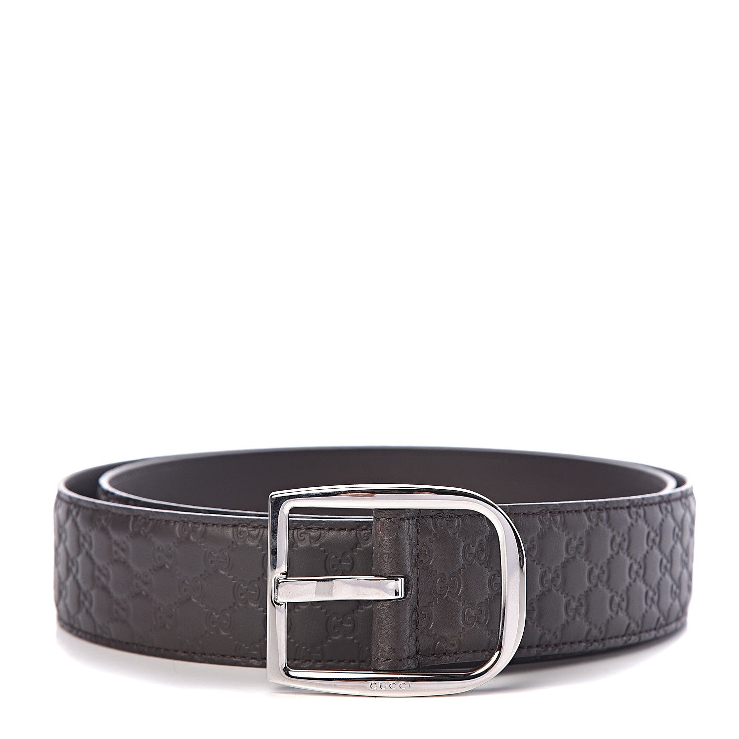 Gucci Microguccissima Belt 105 42 Dark Brown 1 of 6