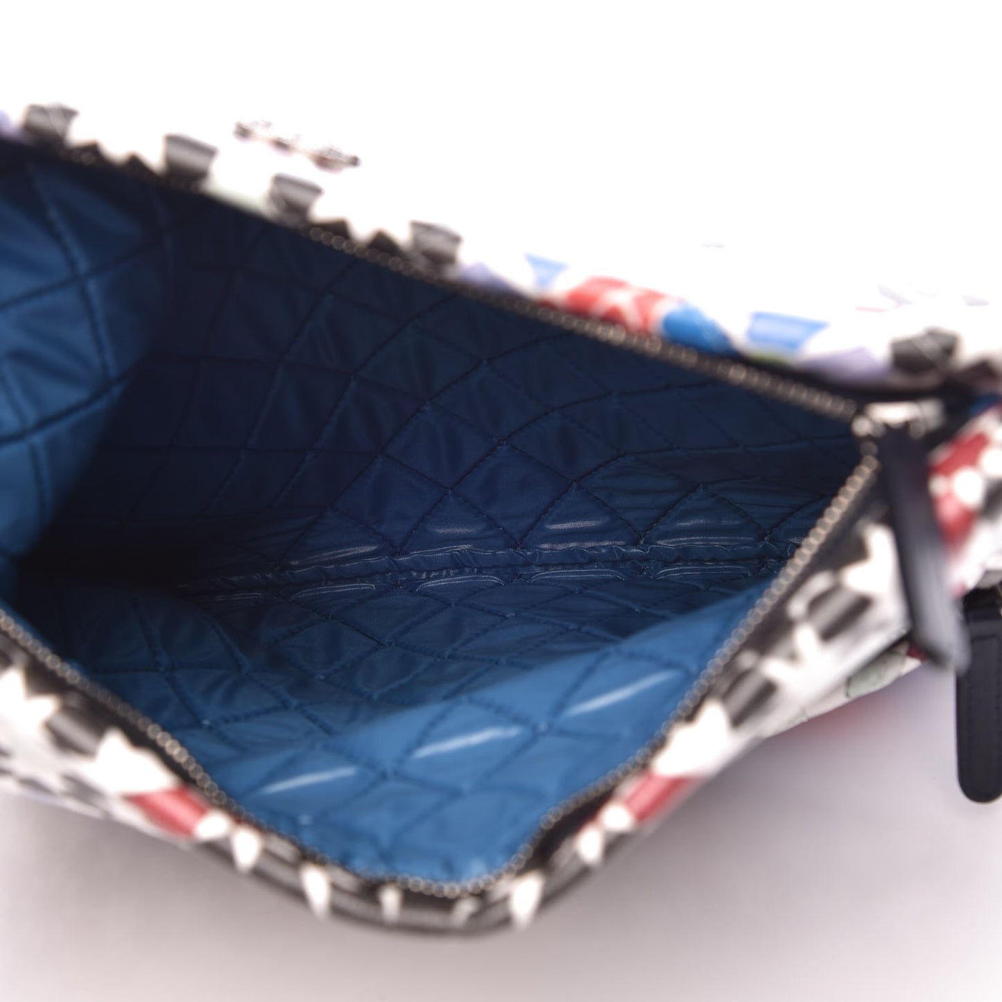 Glazed Lambskin Paris Dubai CC Beauty Clutch Multicolor