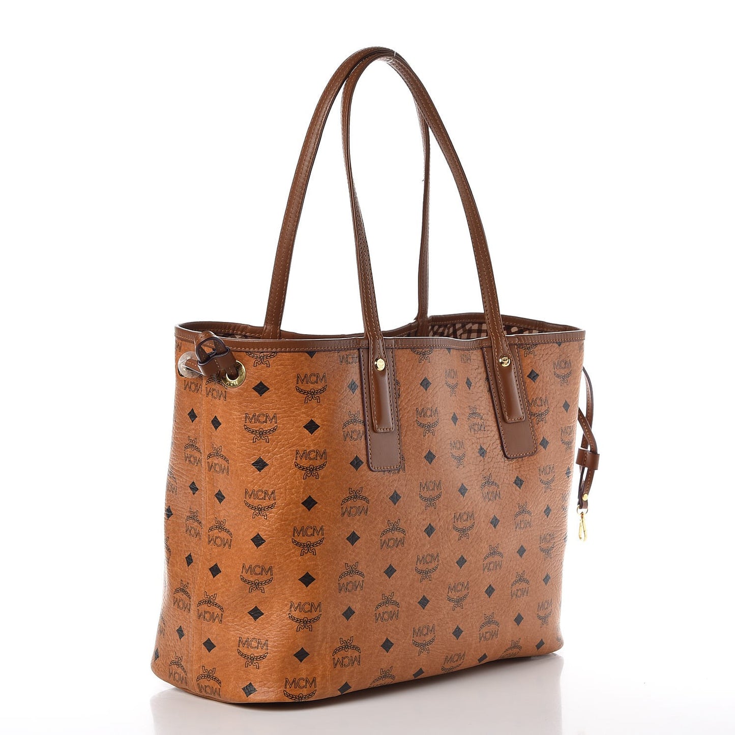 Visetos Medium Liz Reversible Shopper Tote Cognac