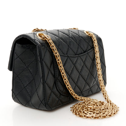 Chanel Aged Calfskin Quilted 2.55 Reissue Mini Flap Black 3 of 11