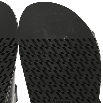Hermes Calfskin Womens Chypre Sandals 39 Black 9 of 9