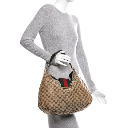 Gucci Monogram Large New Ladies Web Hobo Dark Brown 2 of 6