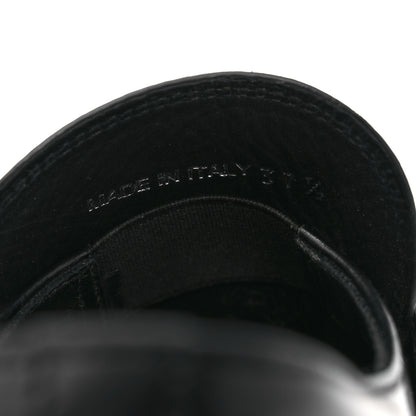 Prada Spazzolato Metal Triangle Logo 50mm Loafers 37.5 Black 10 of 13