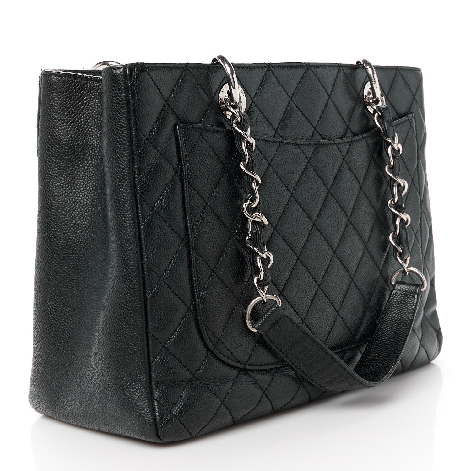 Chanel Caviar Quilted Grand Shopping Tote GST Black 3 of 10