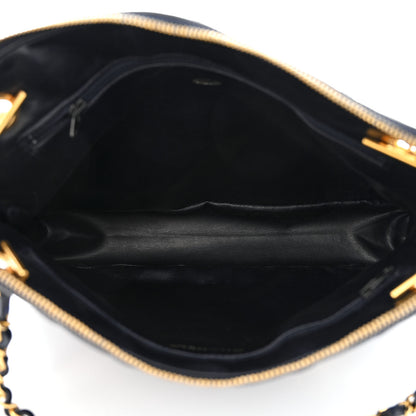 Chanel Lambskin Quilted Shoulder Bag Navy 4 of 10