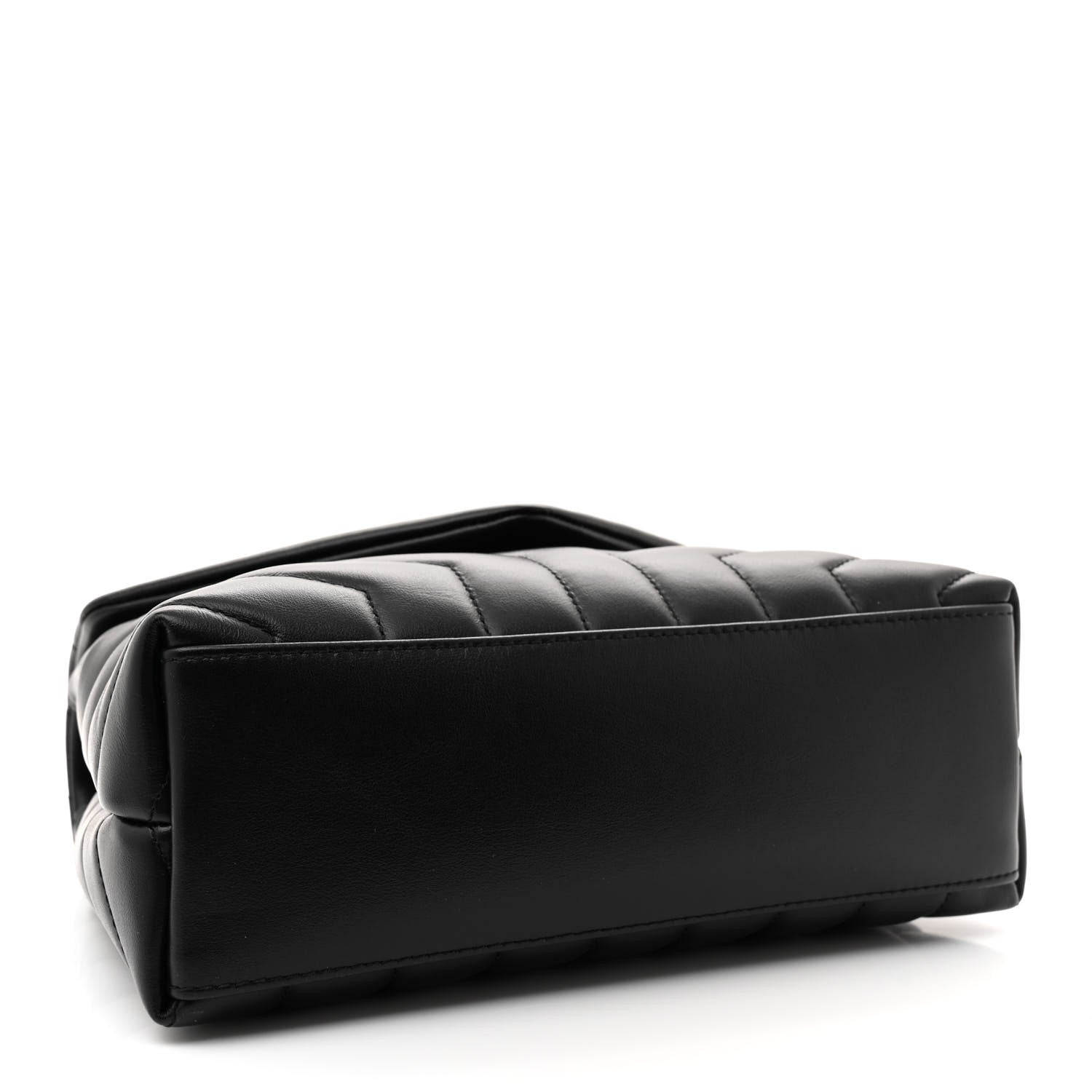 Saint Laurent Calfskin Y Quilted Monogram Monochrome Small Loulou Chain Satchel Black 4 of 10