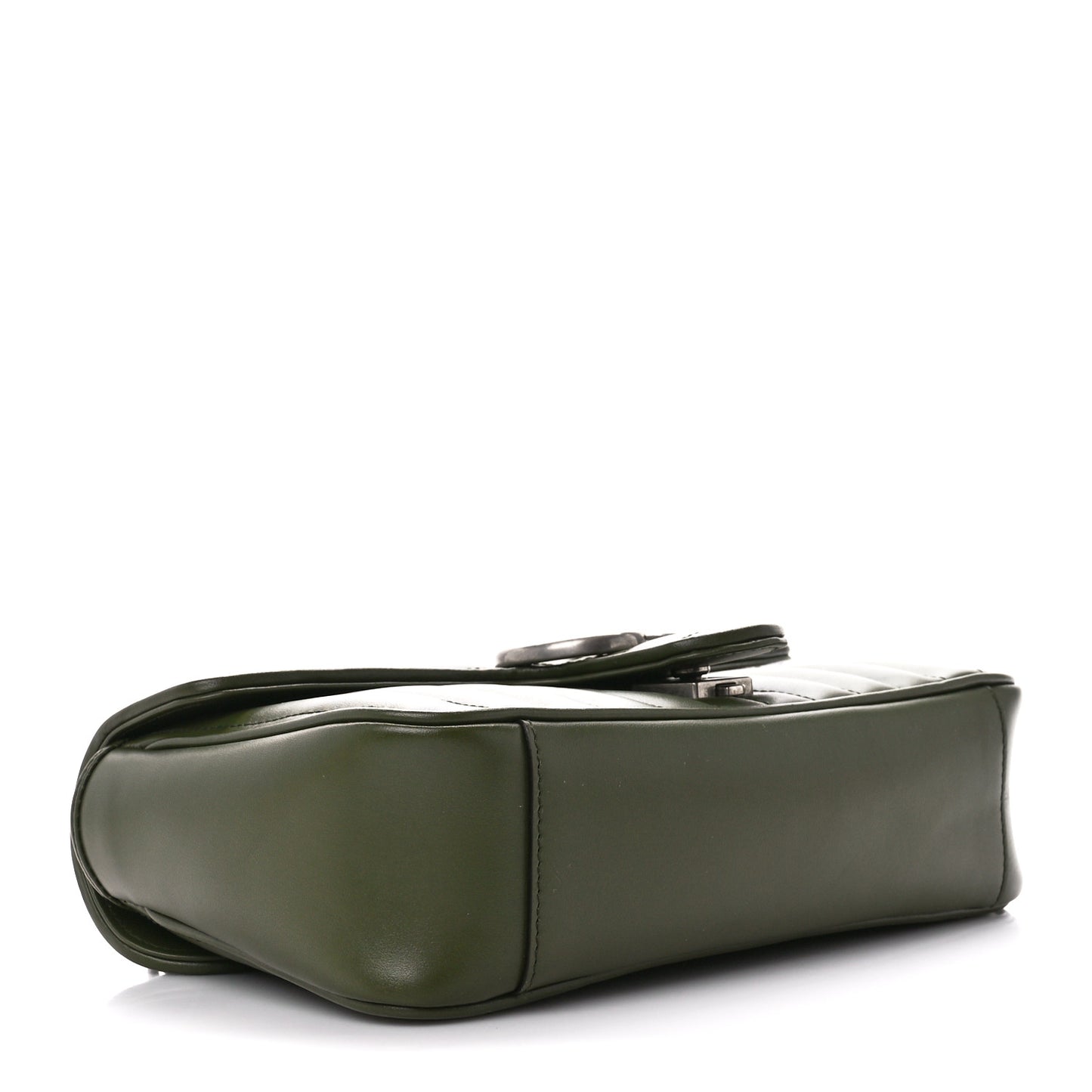 Calfskin Matelasse Aria Small GG Marmont Shoulder Bag Military Wood