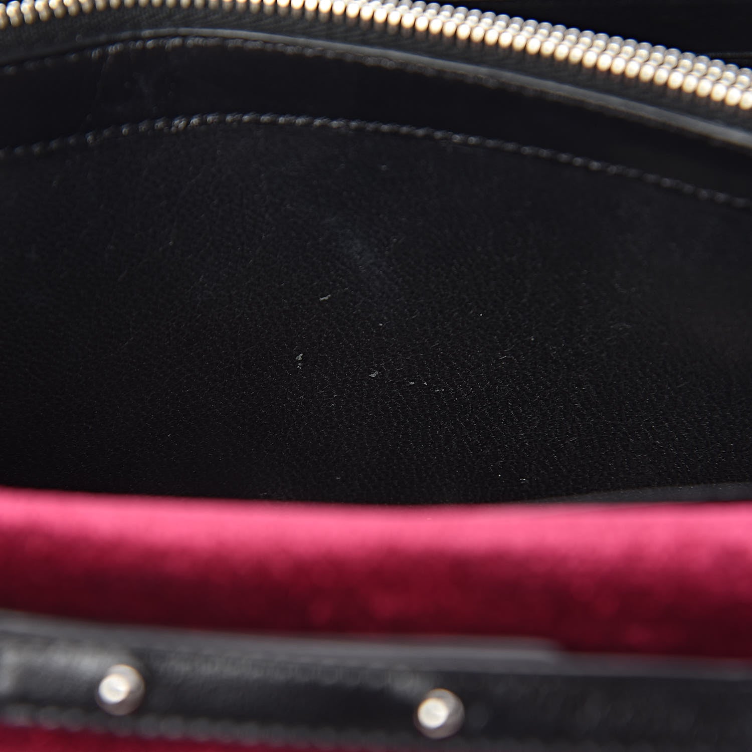 Saint Laurent Textured Velour Monogram Chain Wallet Rose Wine 8 of 11