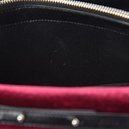 Saint Laurent Textured Velour Monogram Chain Wallet Rose Wine 8 of 11