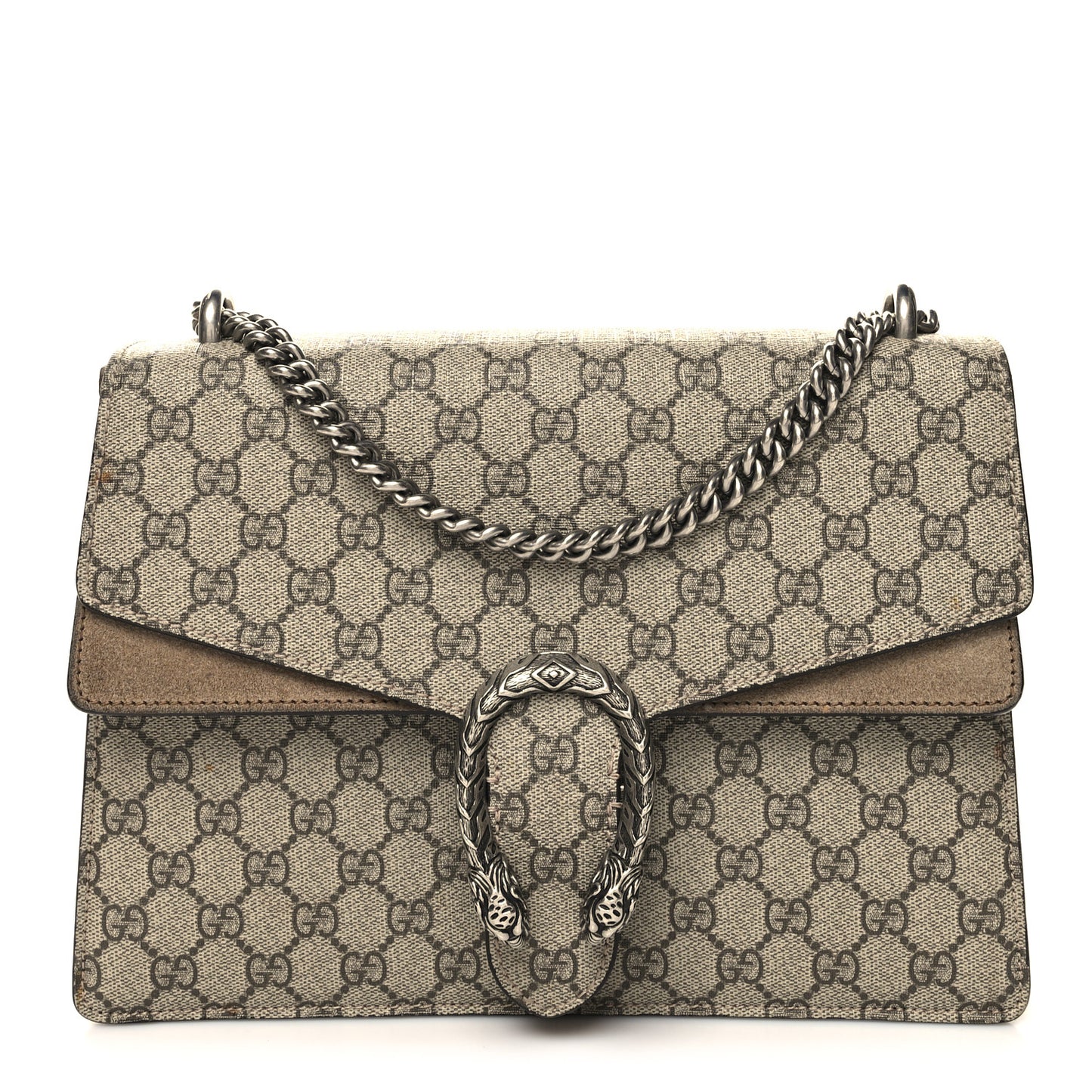 GG Supreme Monogram Medium Dionysus Shoulder Bag Taupe