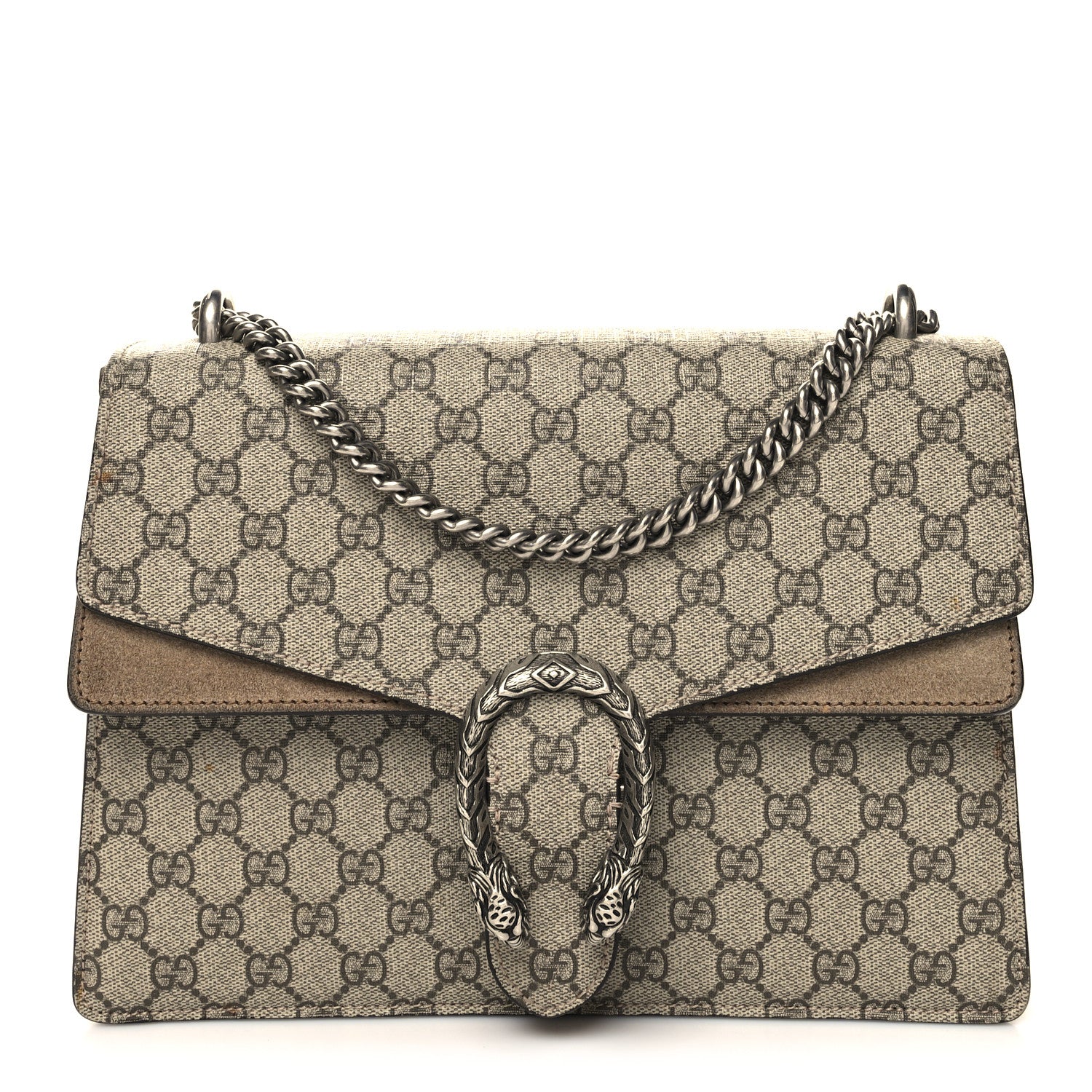 Gucci GG Supreme Monogram Medium Dionysus Shoulder Bag Taupe 1 of 16