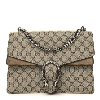 Gucci GG Supreme Monogram Medium Dionysus Shoulder Bag Taupe 1 of 16