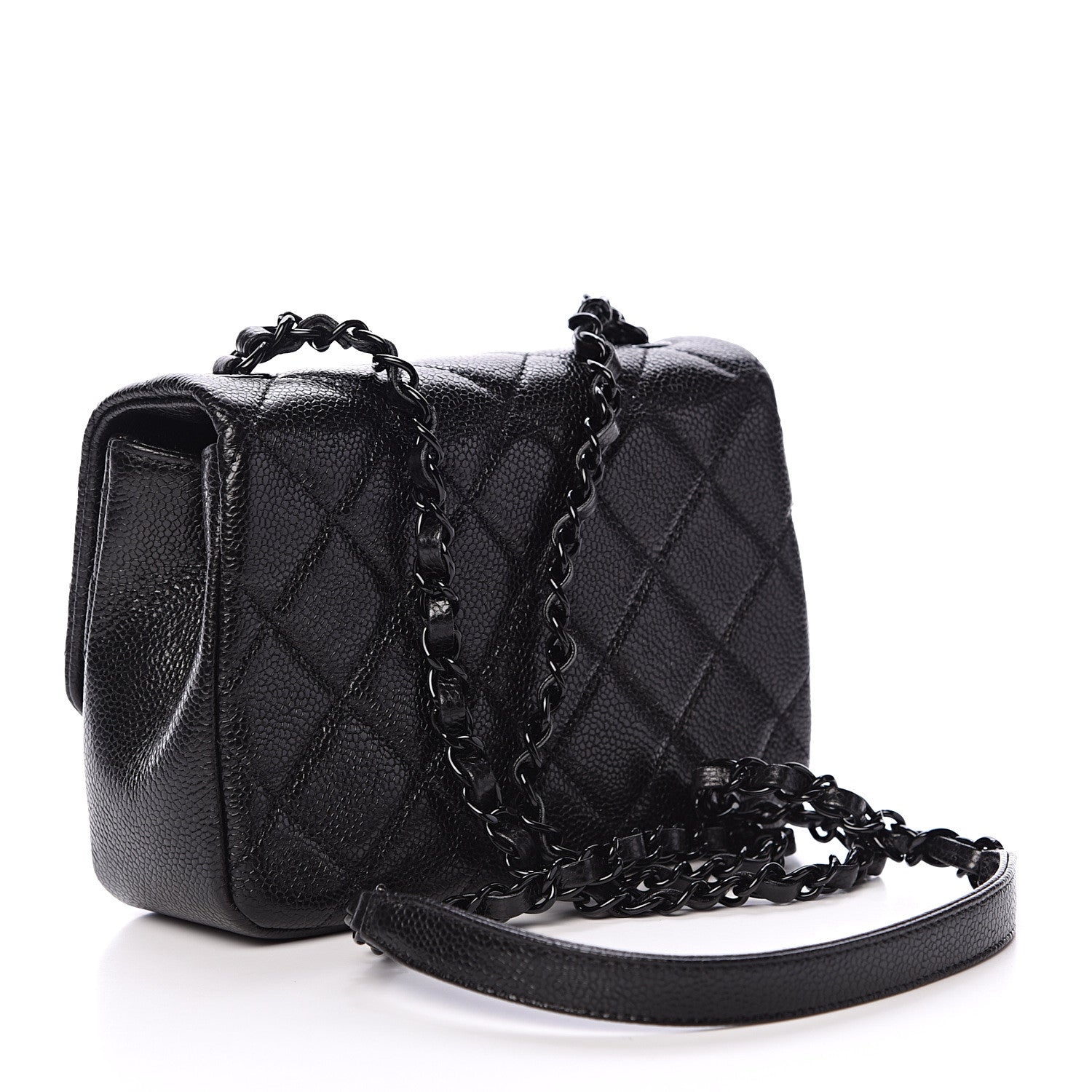 Chanel Caviar Quilted Incognito Mini Square Flap Black 2 of 10