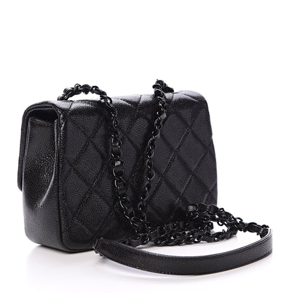 Chanel Caviar Quilted Incognito Mini Square Flap Black 2 of 10