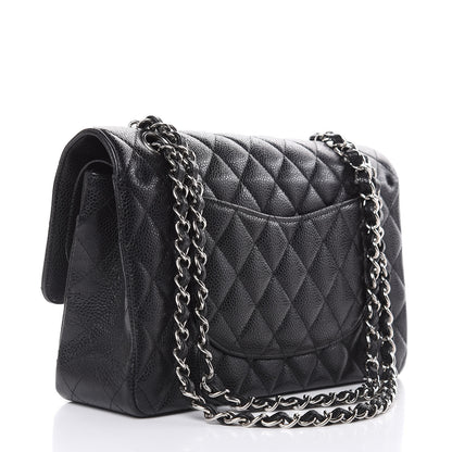 Chanel Caviar Quilted Medium Double Flap Black 3 of 14