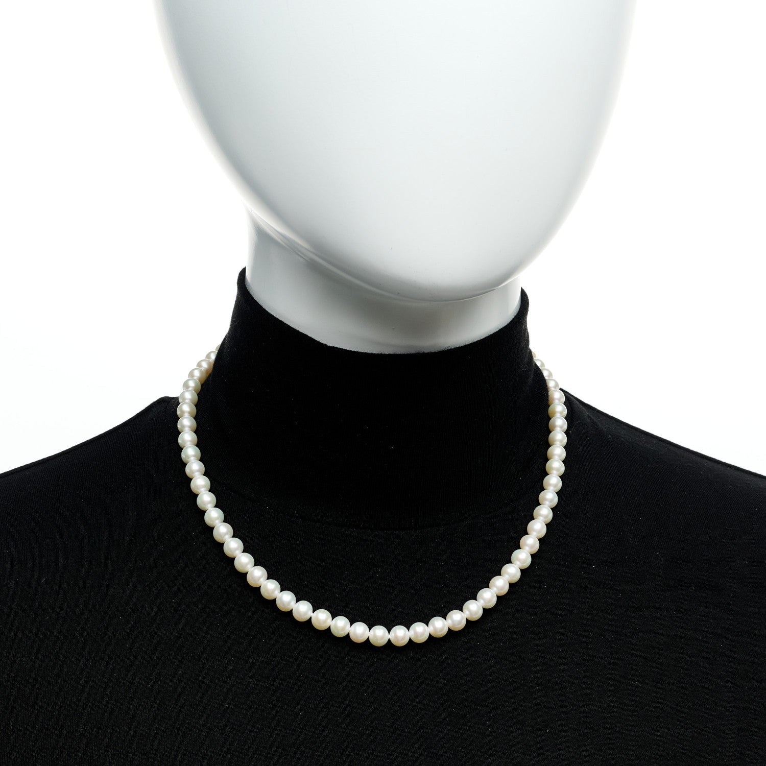 Tiffany Sterling Silver Freshwater Cultured Pearl 6-7mm Ziegfeld Necklace 2 of 6