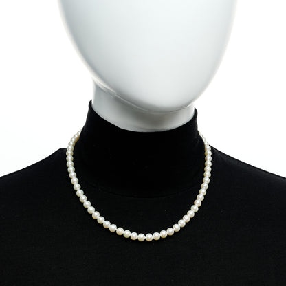 Tiffany Sterling Silver Freshwater Cultured Pearl 6-7mm Ziegfeld Necklace 2 of 6