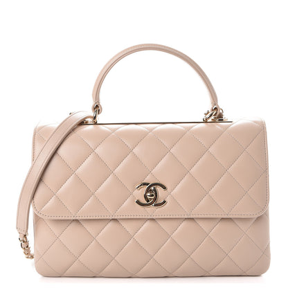 Chanel Lambskin Quilted Medium Trendy CC Flap Dual Handle Bag Beige 1 of 9