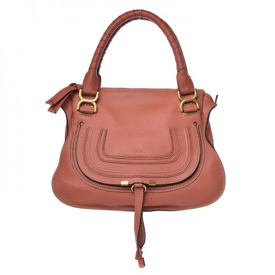Calfskin Medium Marcie Satchel Coral