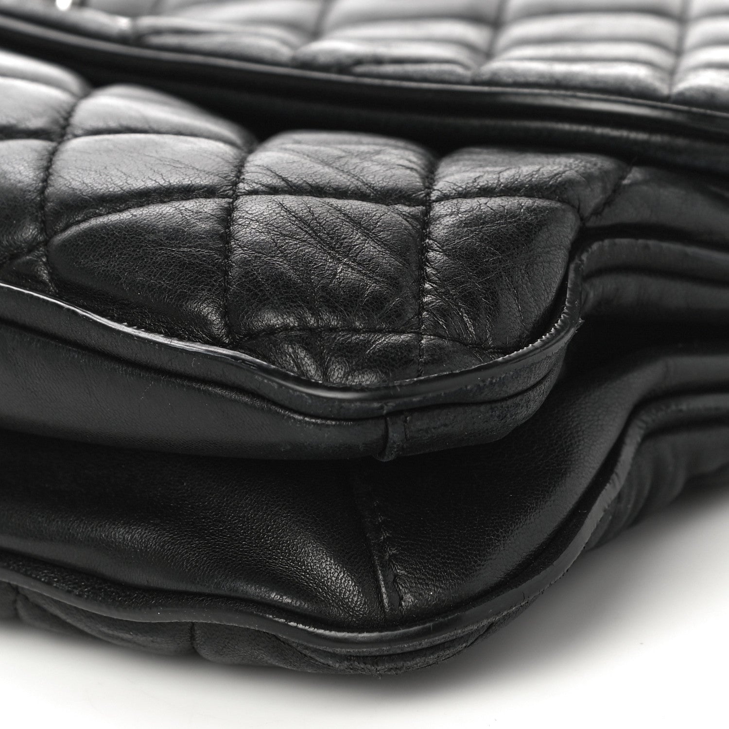 Chanel Lambskin Quilted Large Pagode Piping Flap Black 9 of 17