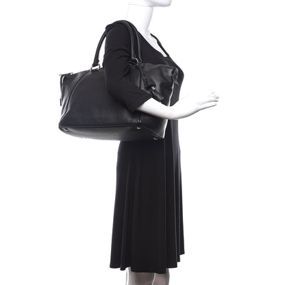 Prada Vitello Daino Double Handle Satchel Black 2 of 11