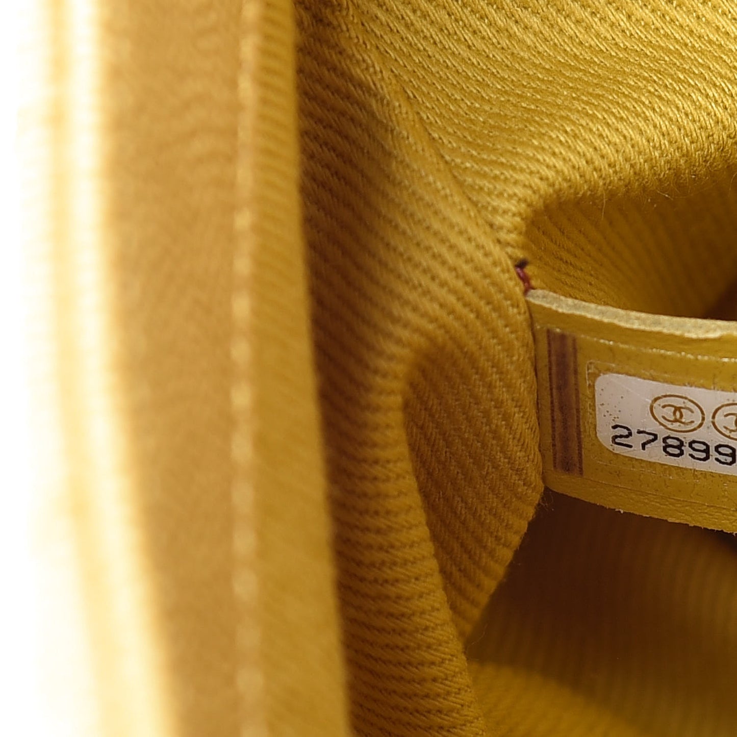 Caviar Chevron Quilted Mini Coco Handle Flap Yellow