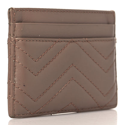 Gucci Calfskin Matelasse GG Marmont Card Holder Porcelain Rose 3 of 8