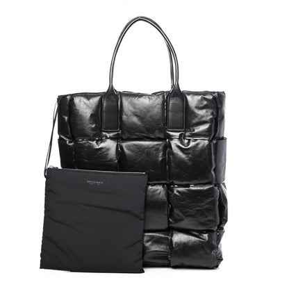 Bottega Veneta Calfskin Maxi Intrecciato BV Squash Tote Black 1 of 4