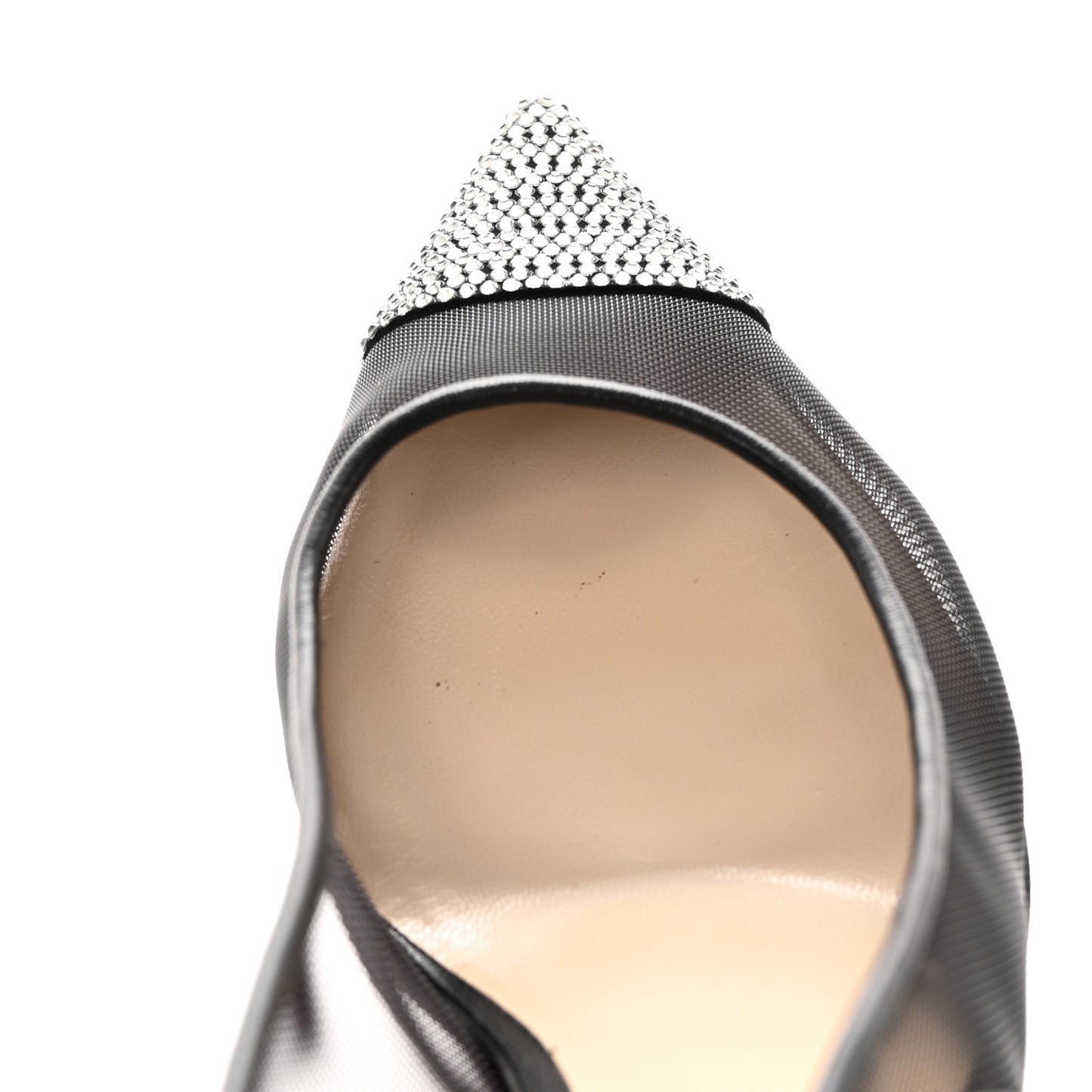 Mesh Crystal Anika 65 Pumps 38 Black