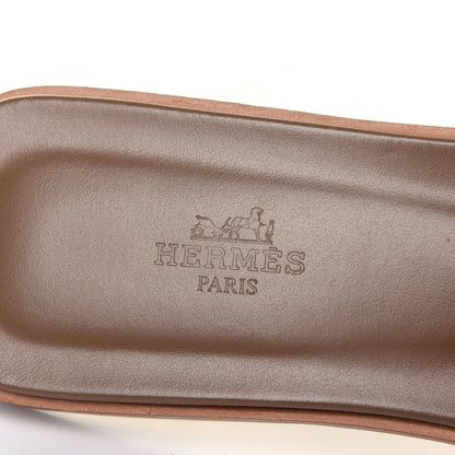 Hermes Denim Canvas Oran Sandals 41 Bleu Clair 8 of 12
