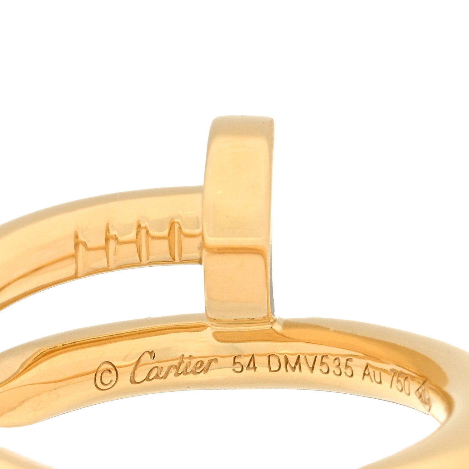 Cartier 18K Yellow Gold Juste Un Clou Ring 54 6.75 3 of 3