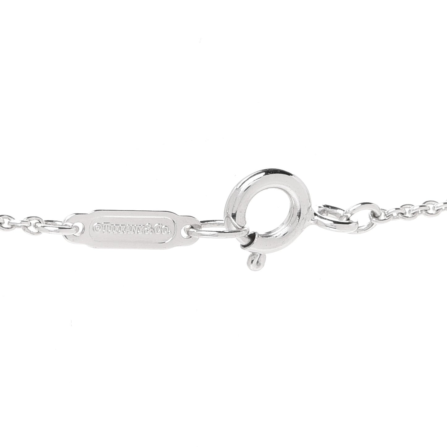 18K White Rose Gold Diamond 1837 Triple Interlocking Circles Pendant Necklace