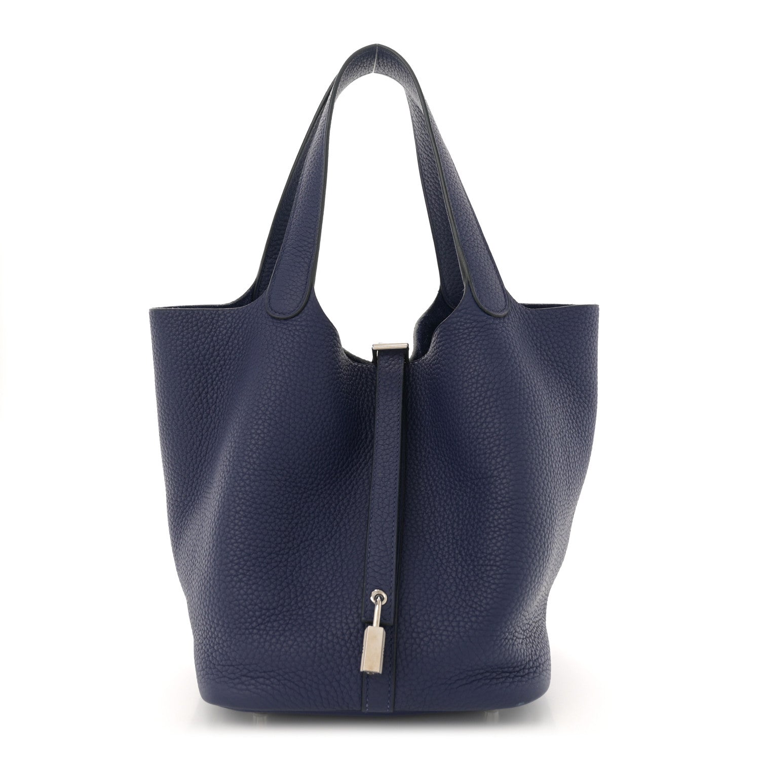 Hermes Taurillon Clemence Picotin Lock 22 MM Bleu Encre 1 of 11