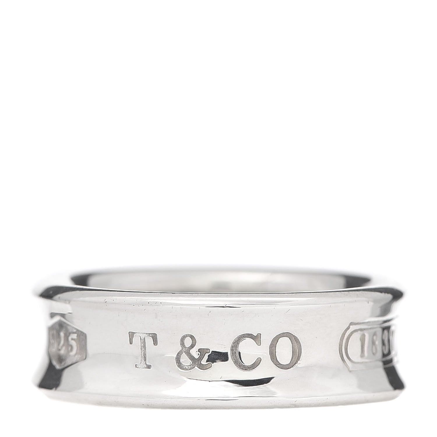 Tiffany Sterling Silver 1837 Band Ring 58 8.25 1 of 5