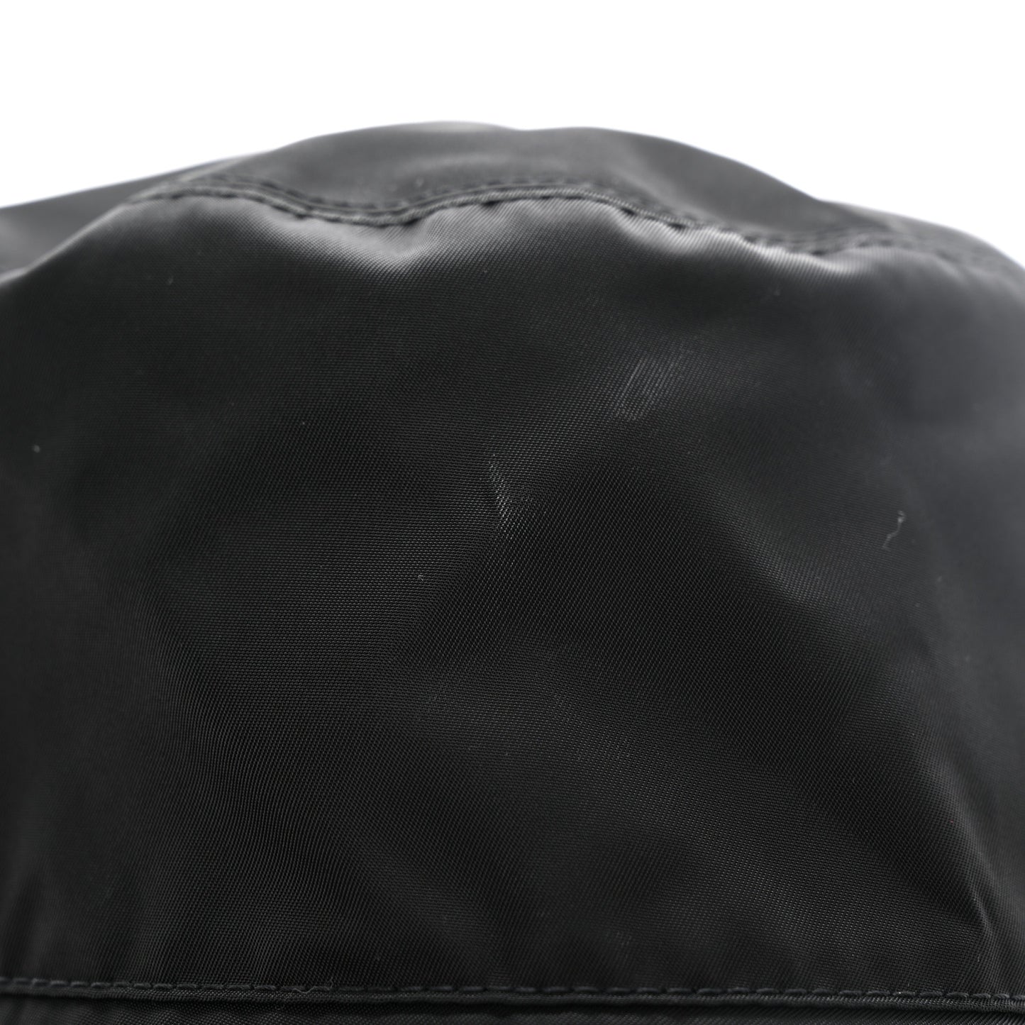 Re-Nylon Metal Triangle Logo Womens Bucket Hat M Black