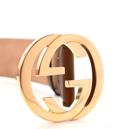 Gucci Calfskin Interlocking G 37mm Belt 80 32 Nut Brown 5 of 7