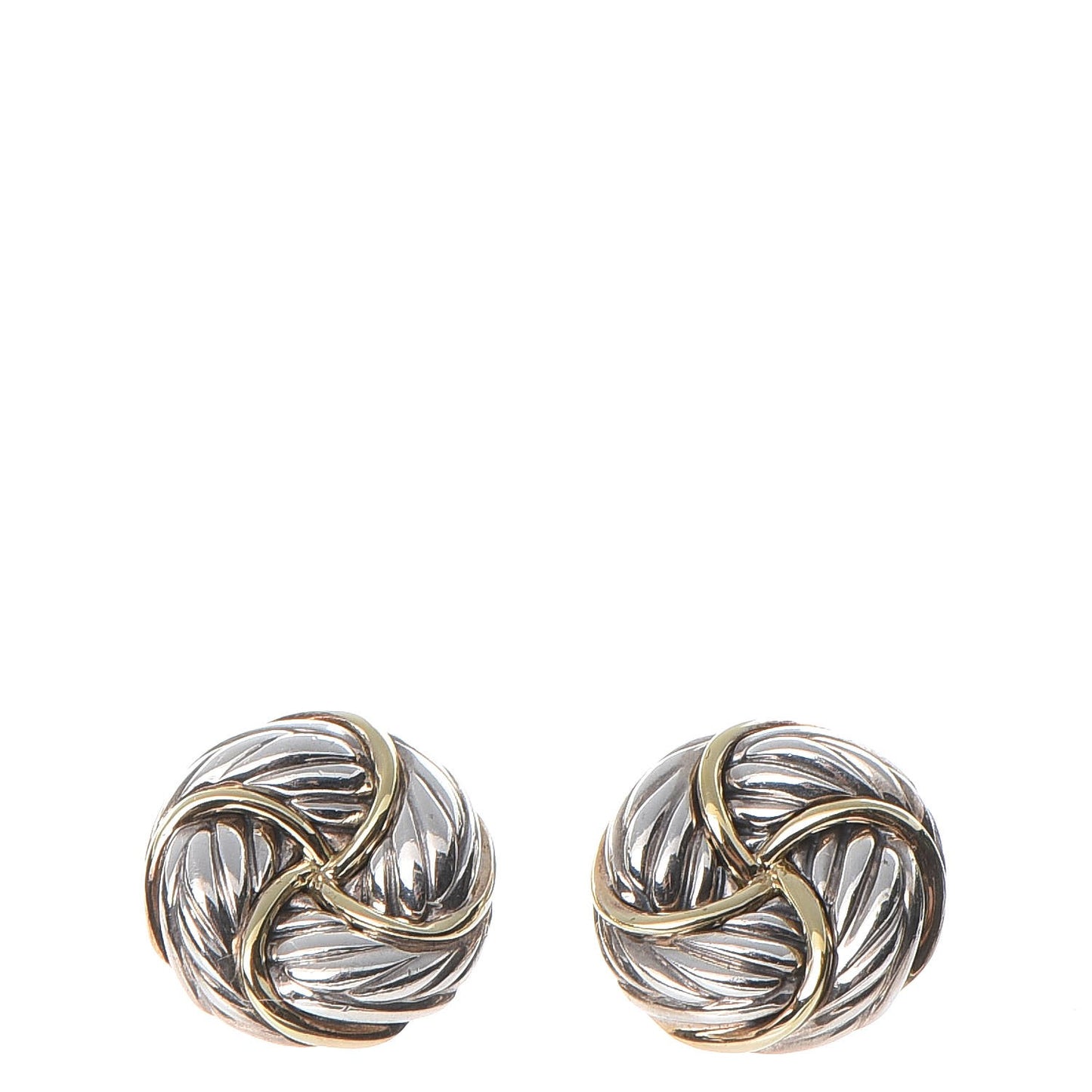 Sterling Silver 18K Yellow Gold Infinity Love Knot Earrings
