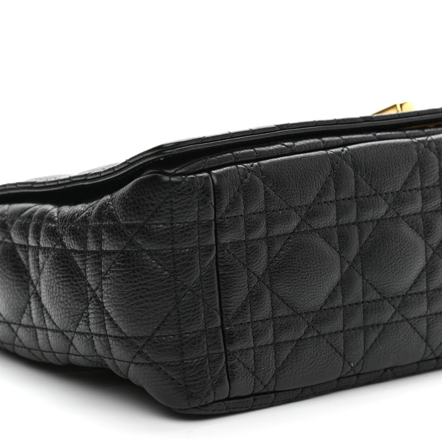 Grained Calfskin Cannage Large Caro Bag Black