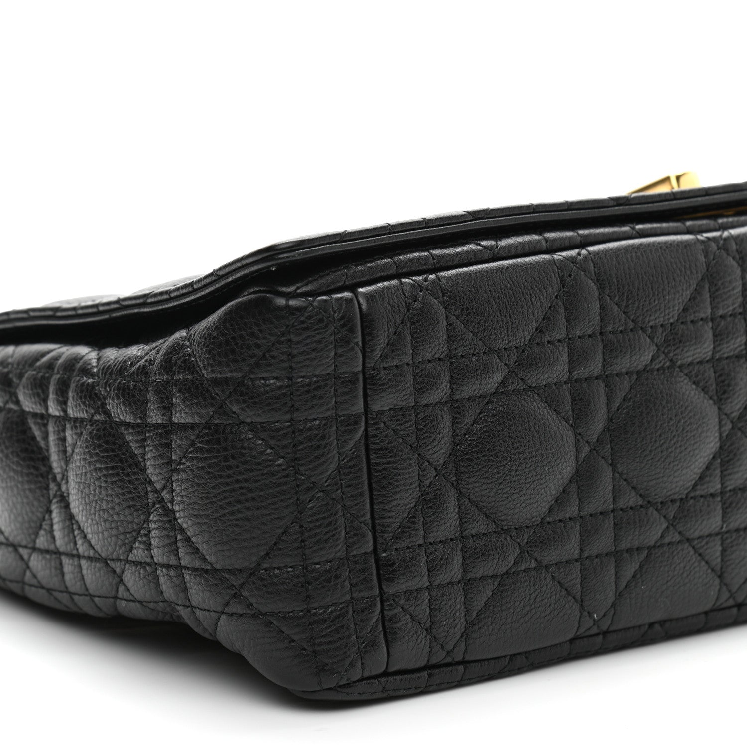 Christian Dior Grained Calfskin Cannage Large Caro Bag Black 9 of 10