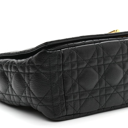 Christian Dior Grained Calfskin Cannage Large Caro Bag Black 9 of 10