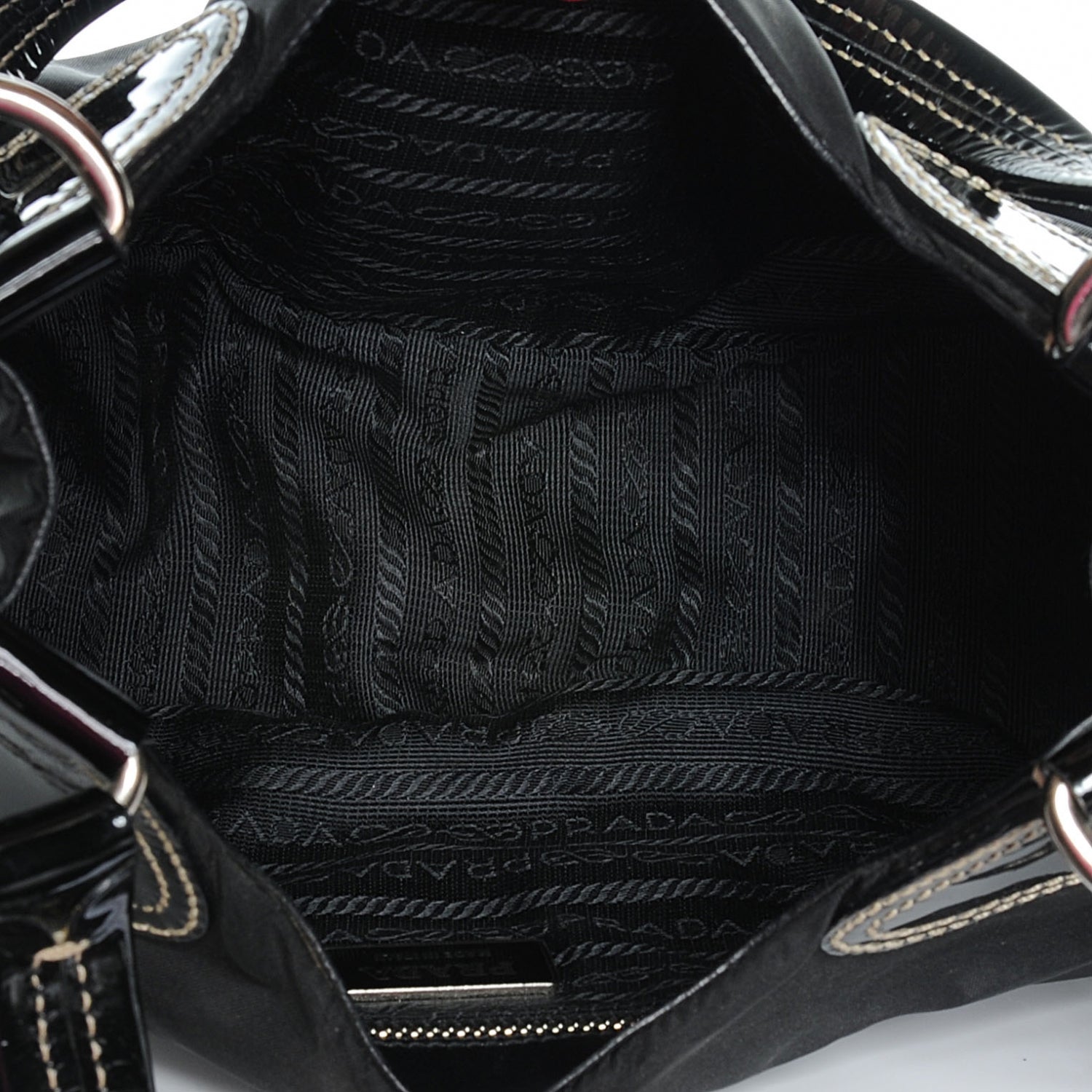 Prada Tessuto Nylon Shoulder Bag Black 6 of 9