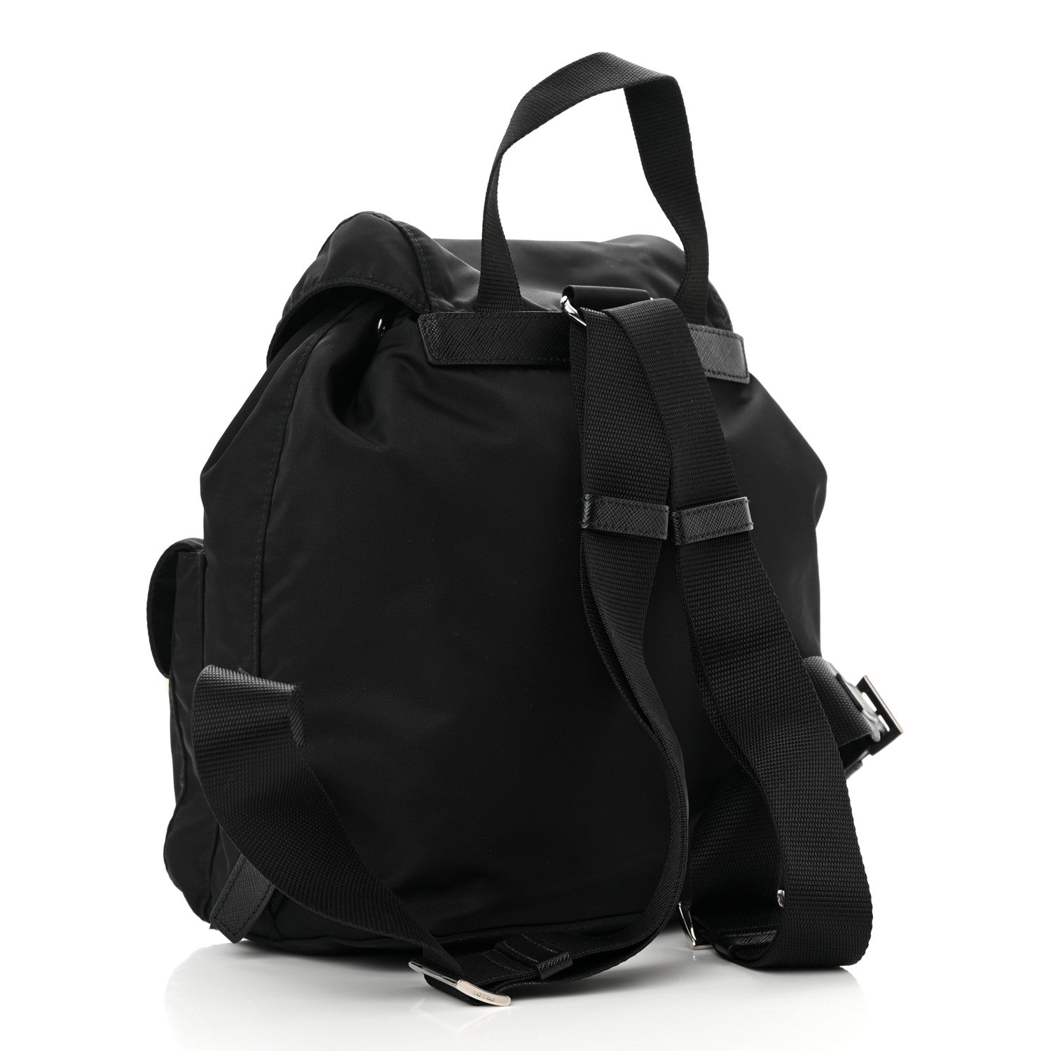 Prada Tessuto Nylon Saffiano Small Backpack Black 3 of 13