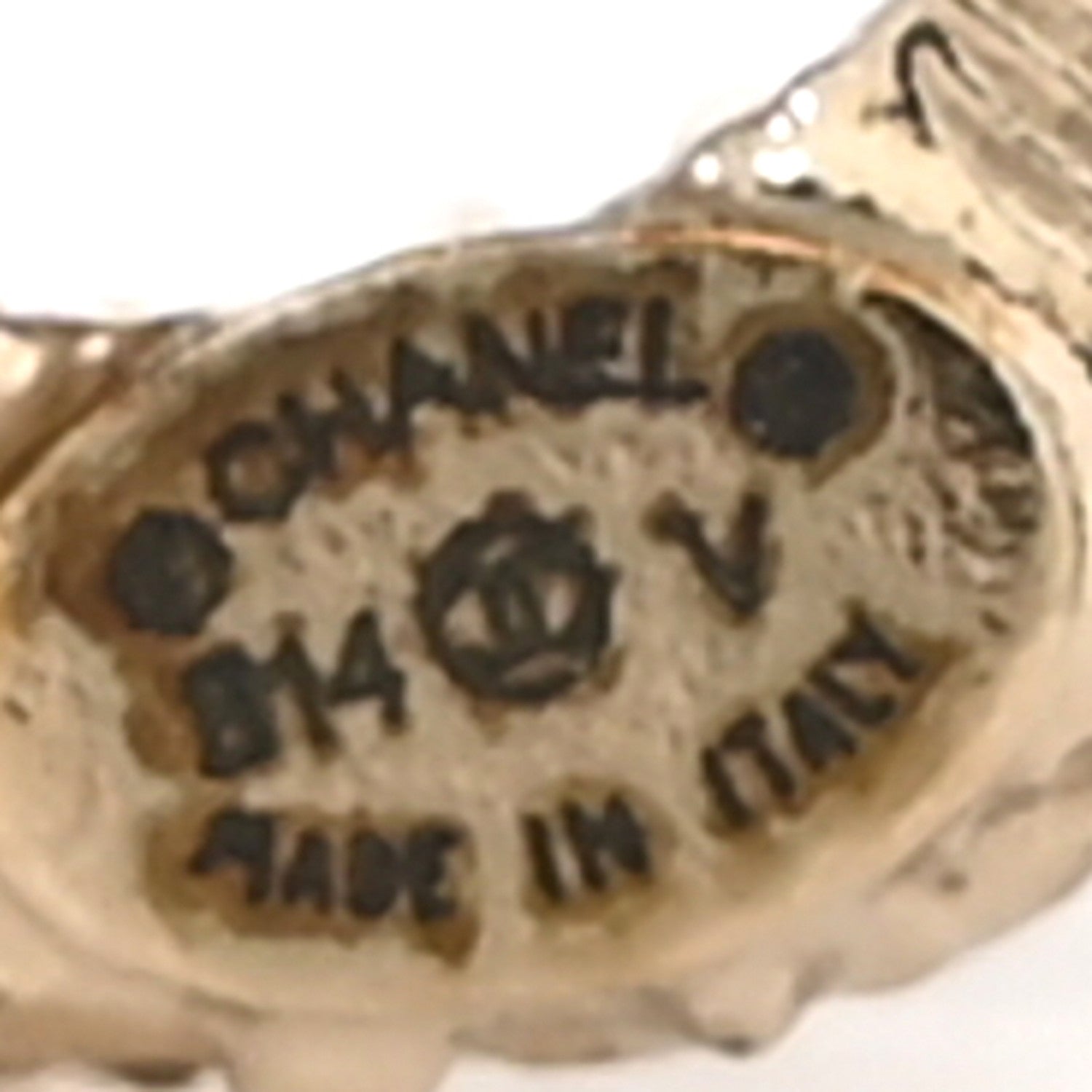Chanel Enamel CC Baroque Earrings Black Gold 4 of 5