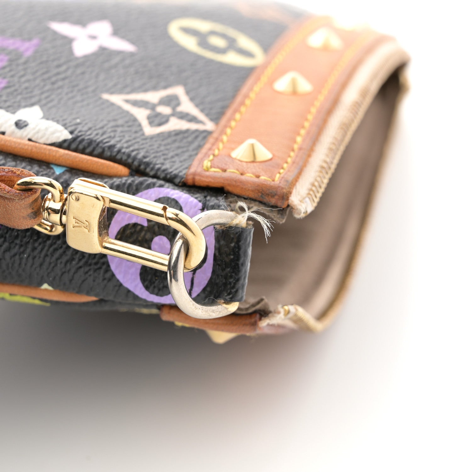 Louis Vuitton Monogram Multicolor Pochette Accessories Black 12 of 12