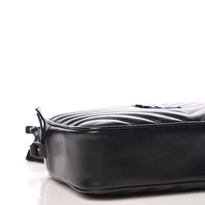 Saint Laurent Calfskin Matelasse Monogram Lou Camera Bag Black 8 of 11