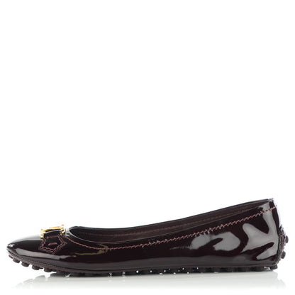Louis Vuitton Patent Calfskin Oxford Ballerina Flats 39 Amarante 1 of 10